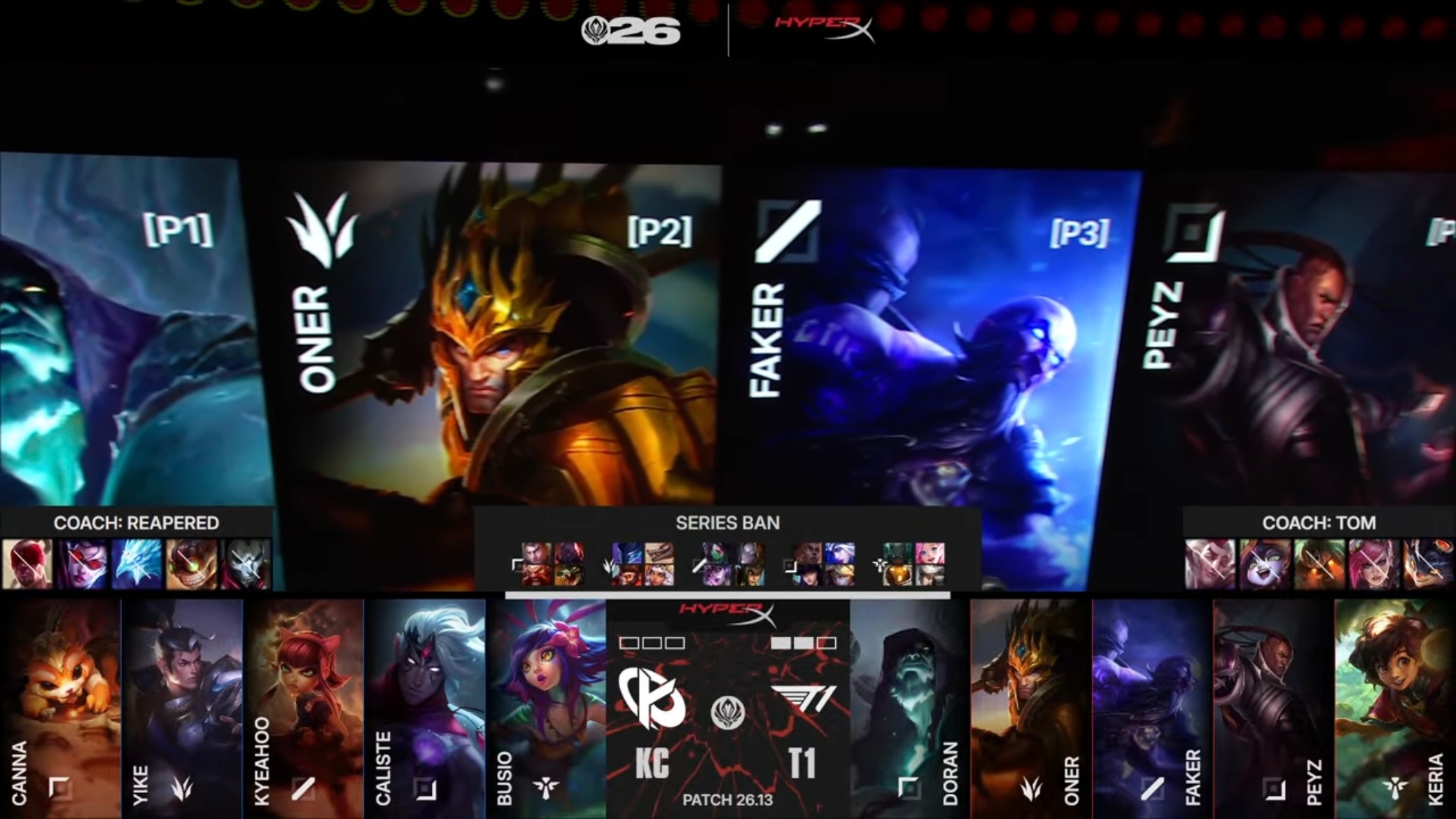 【2026MSI 】 GAME 03 vs KC第三局BP如下T1T1LOL
