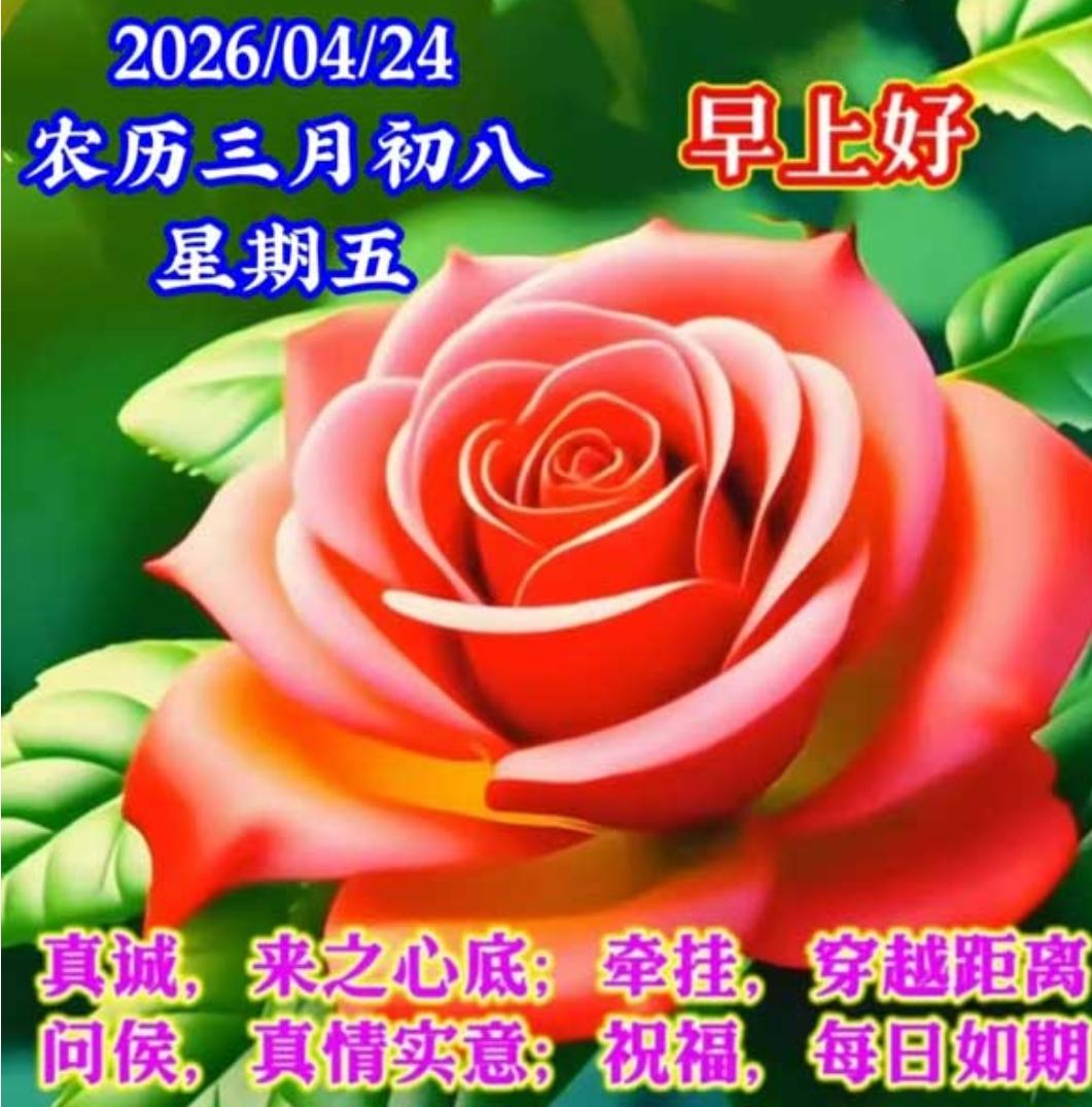 愉快的早晨，不变的问候；
真诚的祝福，满满的牵挂；
愿我们彼此，快乐与健康；
生