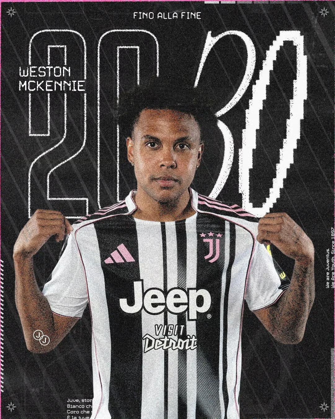 官宣:麦肯尼与尤文图斯续约至2030年6月30日。
恭喜堡堡👏