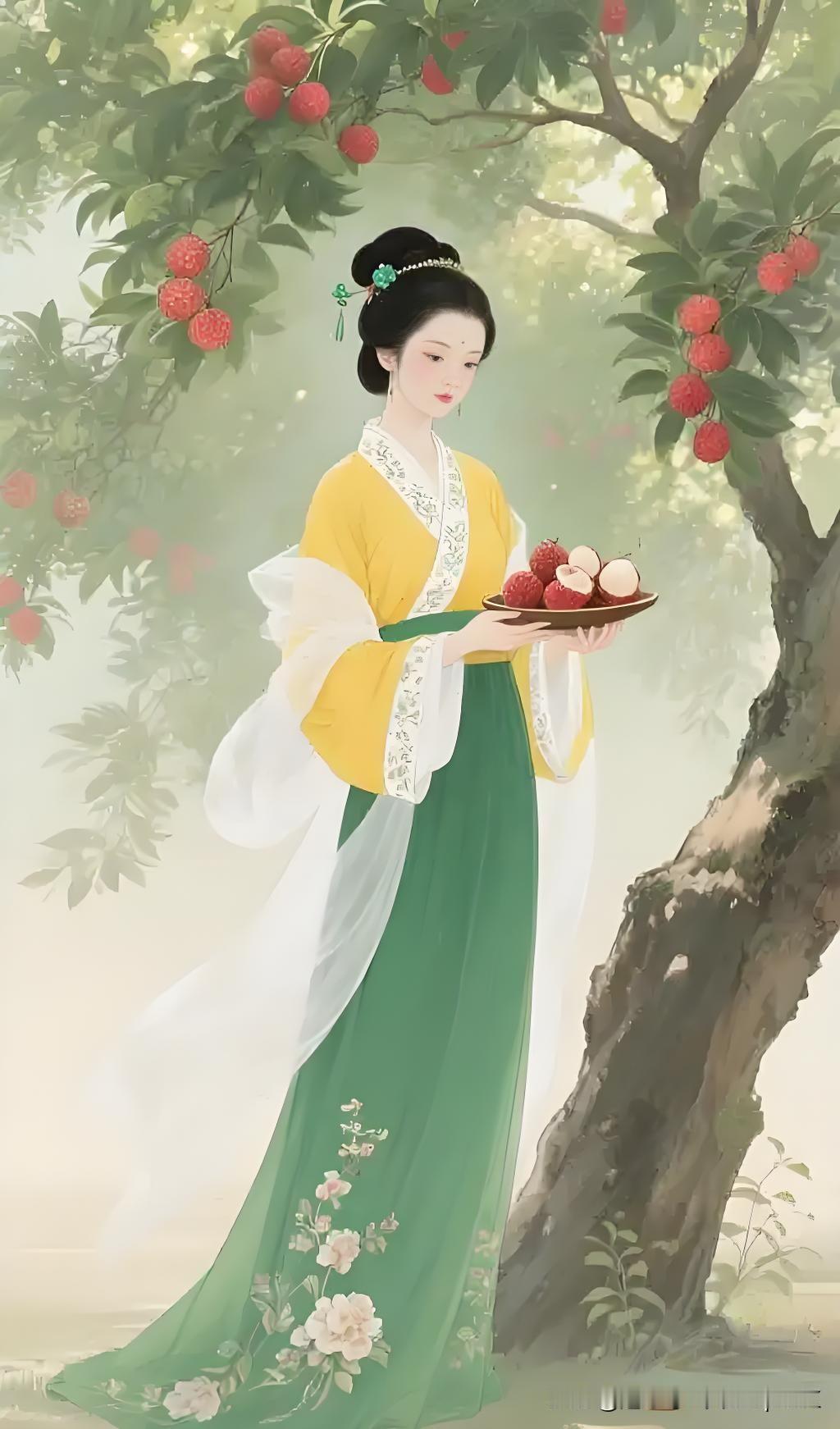 《忆荔枝》
——唐·薛涛
传闻象郡隔南荒，
绛实丰肌不可忘。
近有青衣连楚水，
