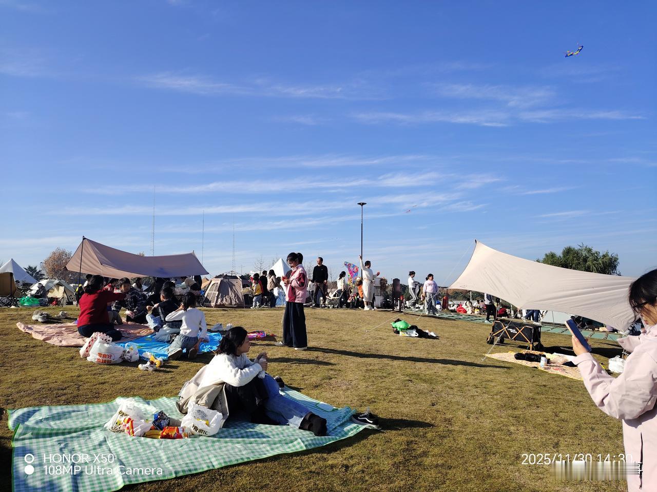 晒图笔记大赛11月30日八里湖畔露营打卡