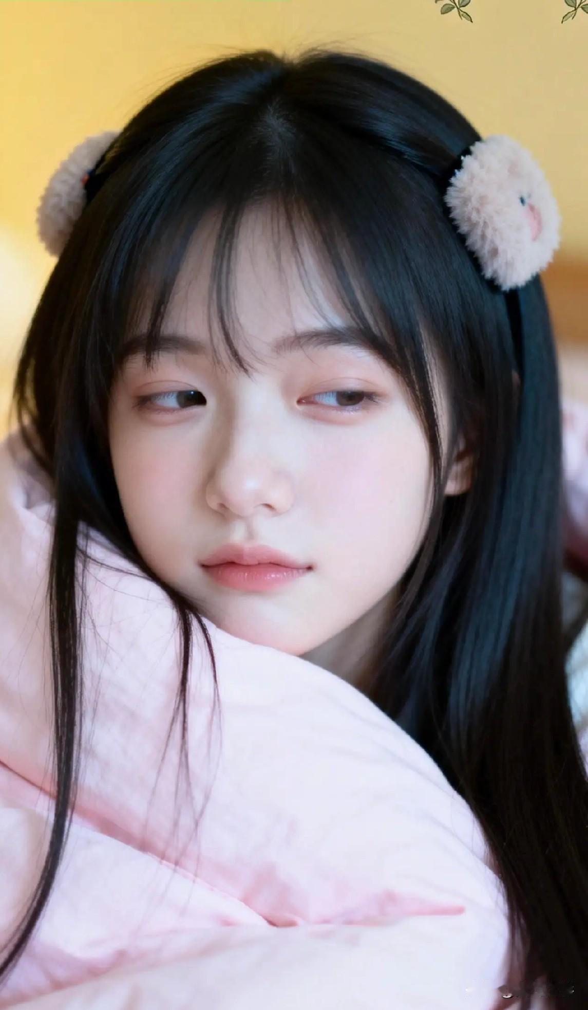 光之影
少女心满满，粉色毛绒发带，温柔氛围照
少女风发带 蓝色发带造型