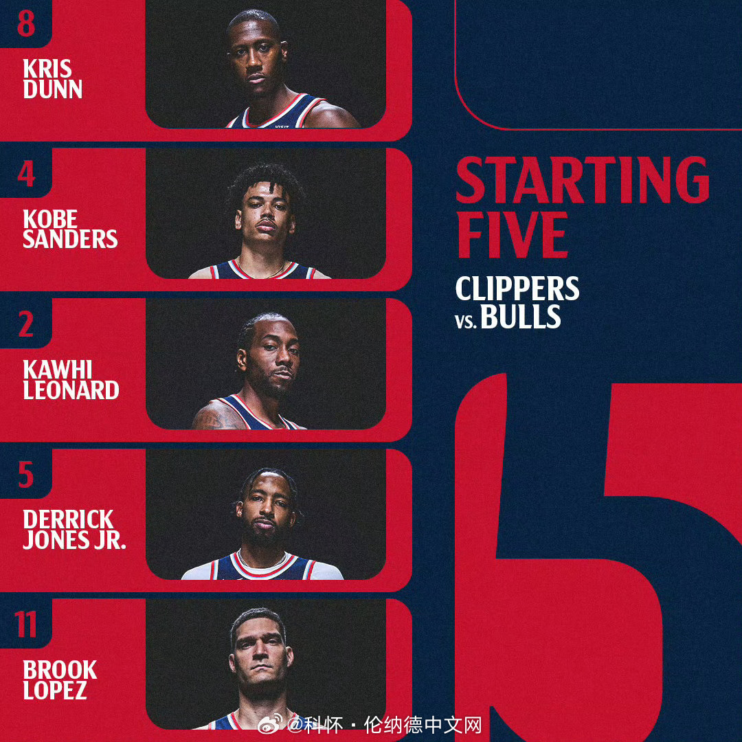 今日首发阵容，这个桑德斯要么首发，要么被dnp快船vs公牛