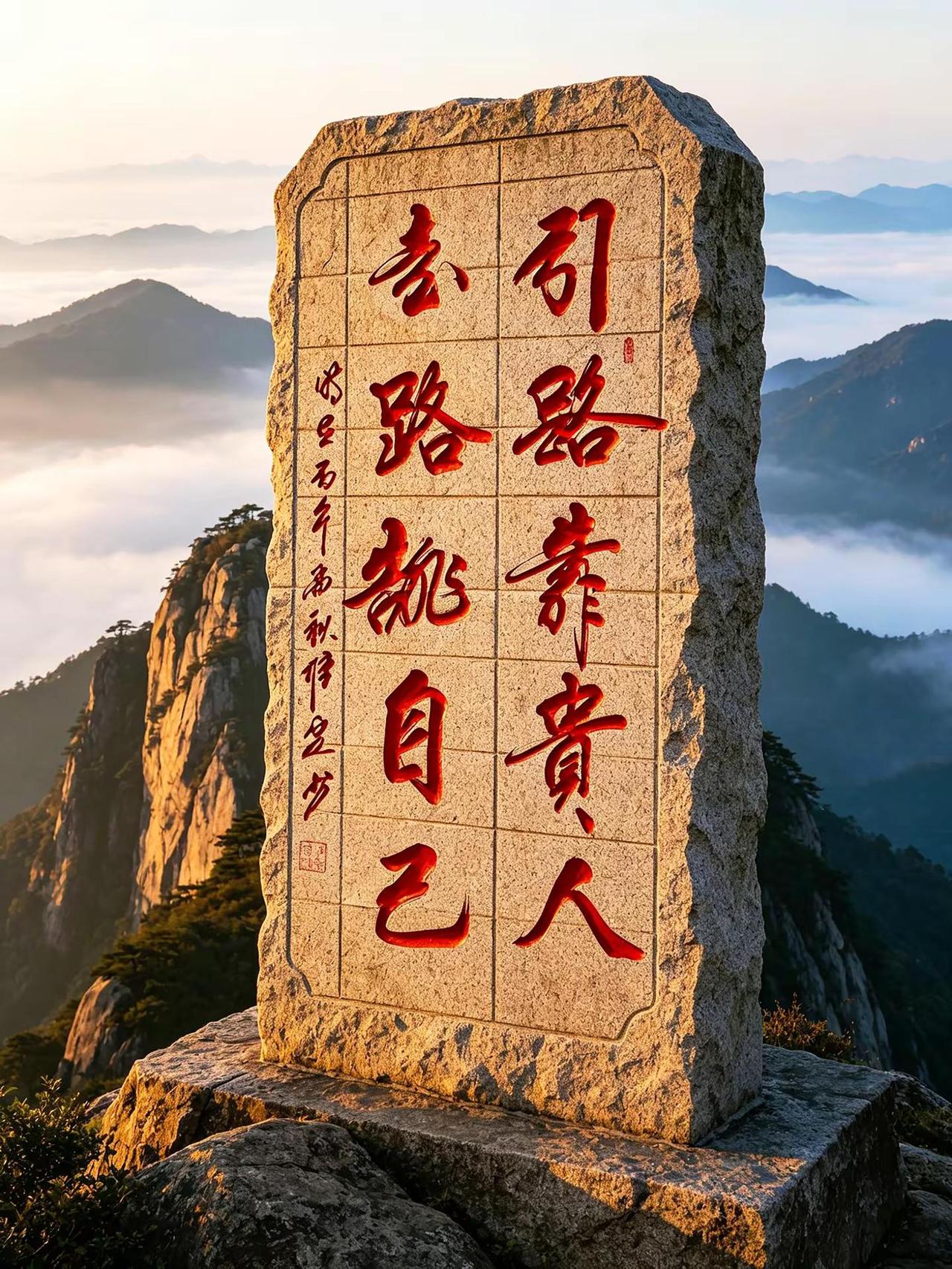 维安原创书法作品展示。AI石韵山景效果