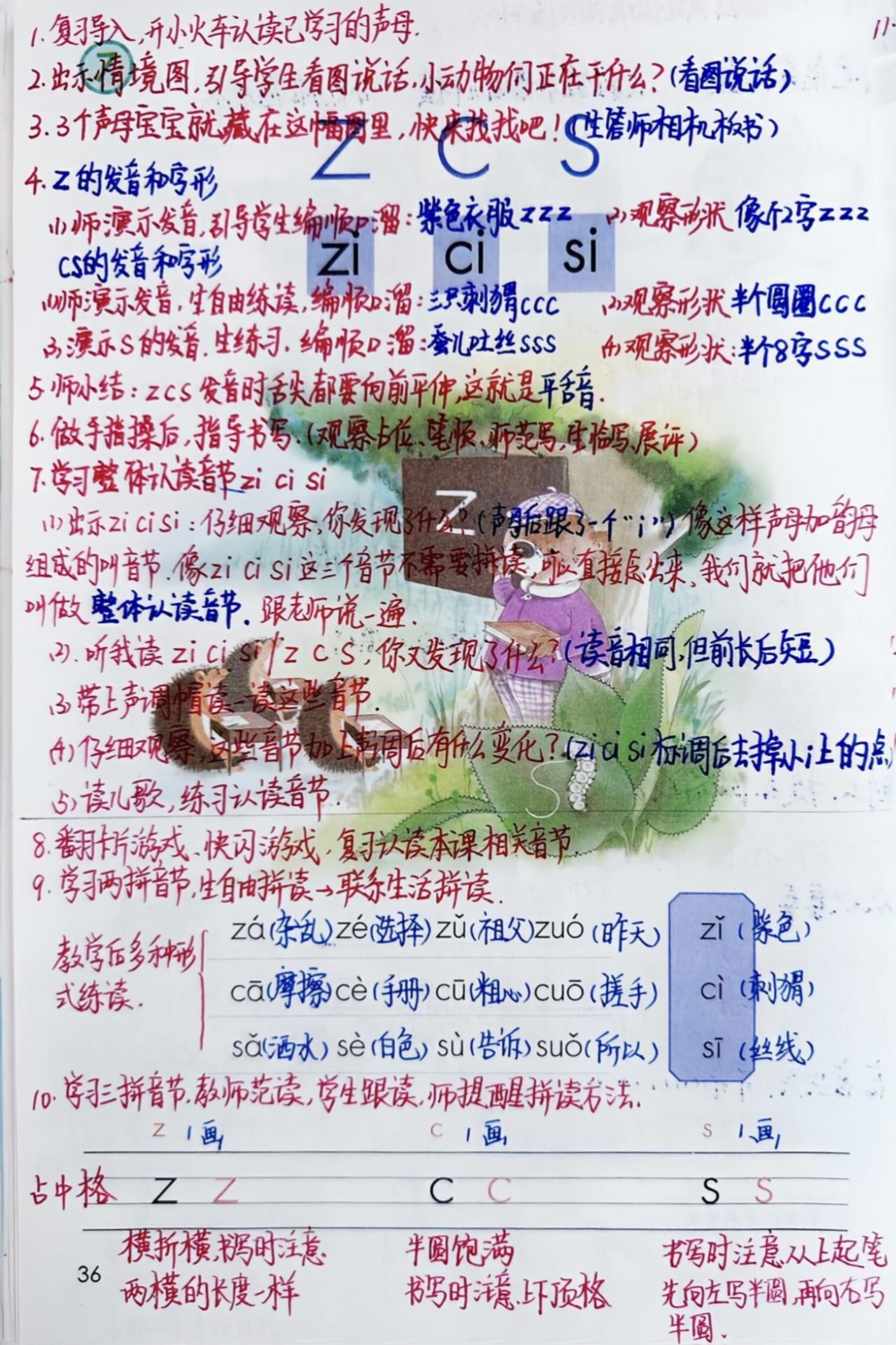 一年级上册语文，第三单元汉语拼音《z c s》《zh ch sh r》《y w》