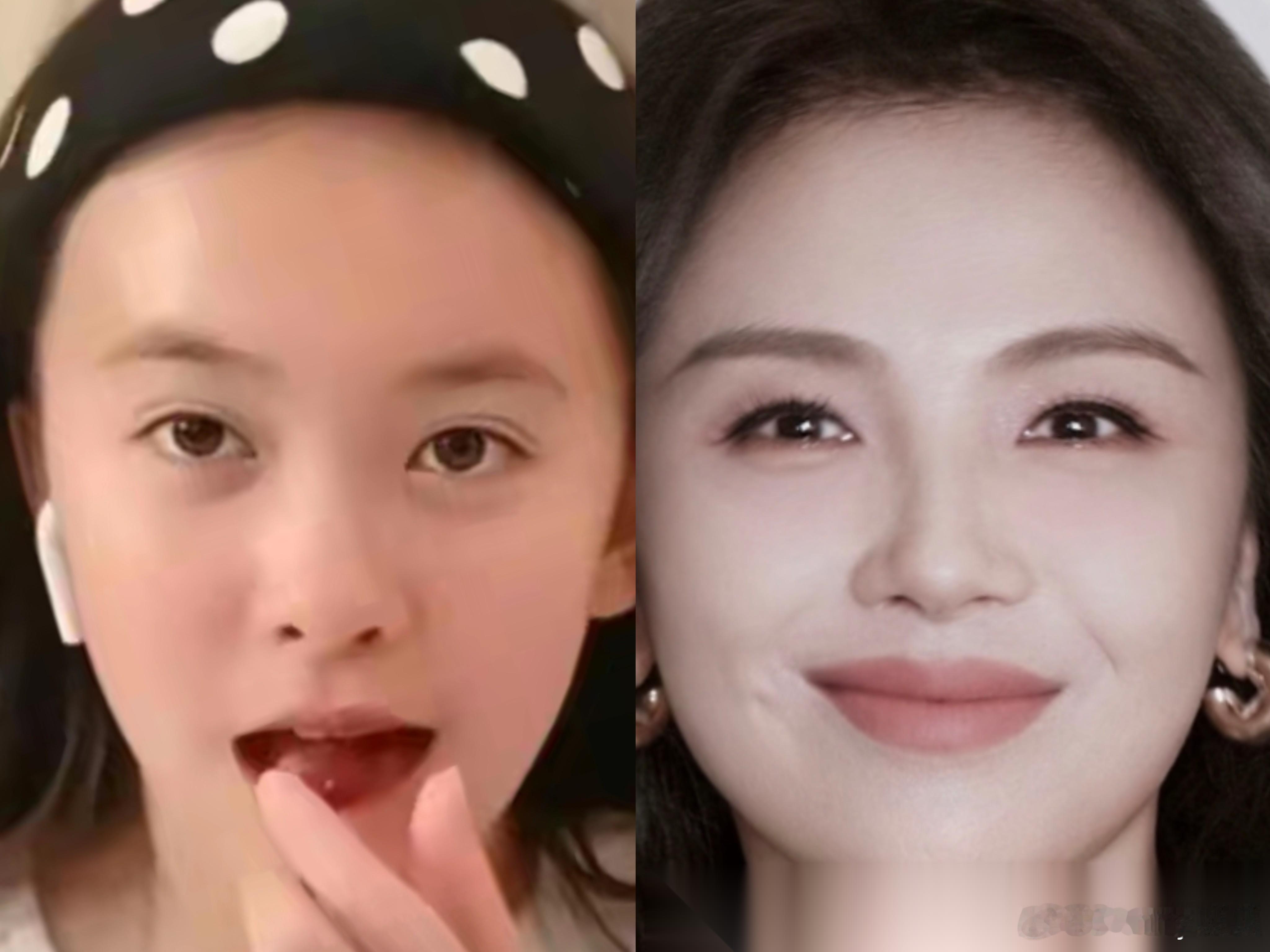 实话实说， 王紫嫣的长相单拎出来， 放普通人堆里绝对算是不错的，可当你知道她妈是