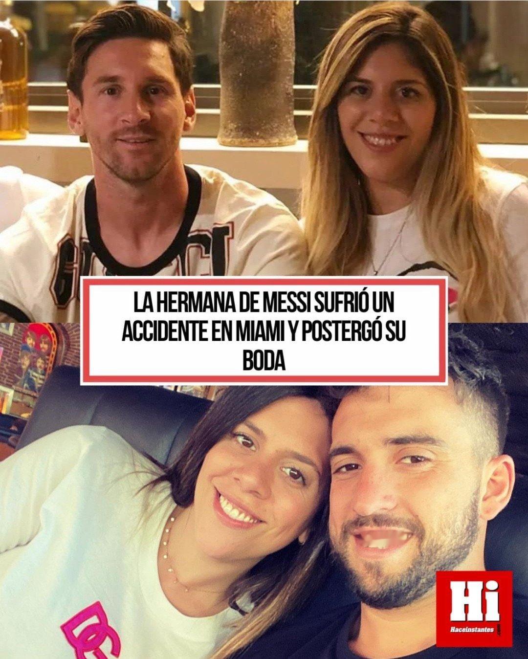 MARCA也报道了梅西的妹妹在迈阿密遭遇严重车祸。32岁的玛丽亚·索尔正在罗萨里