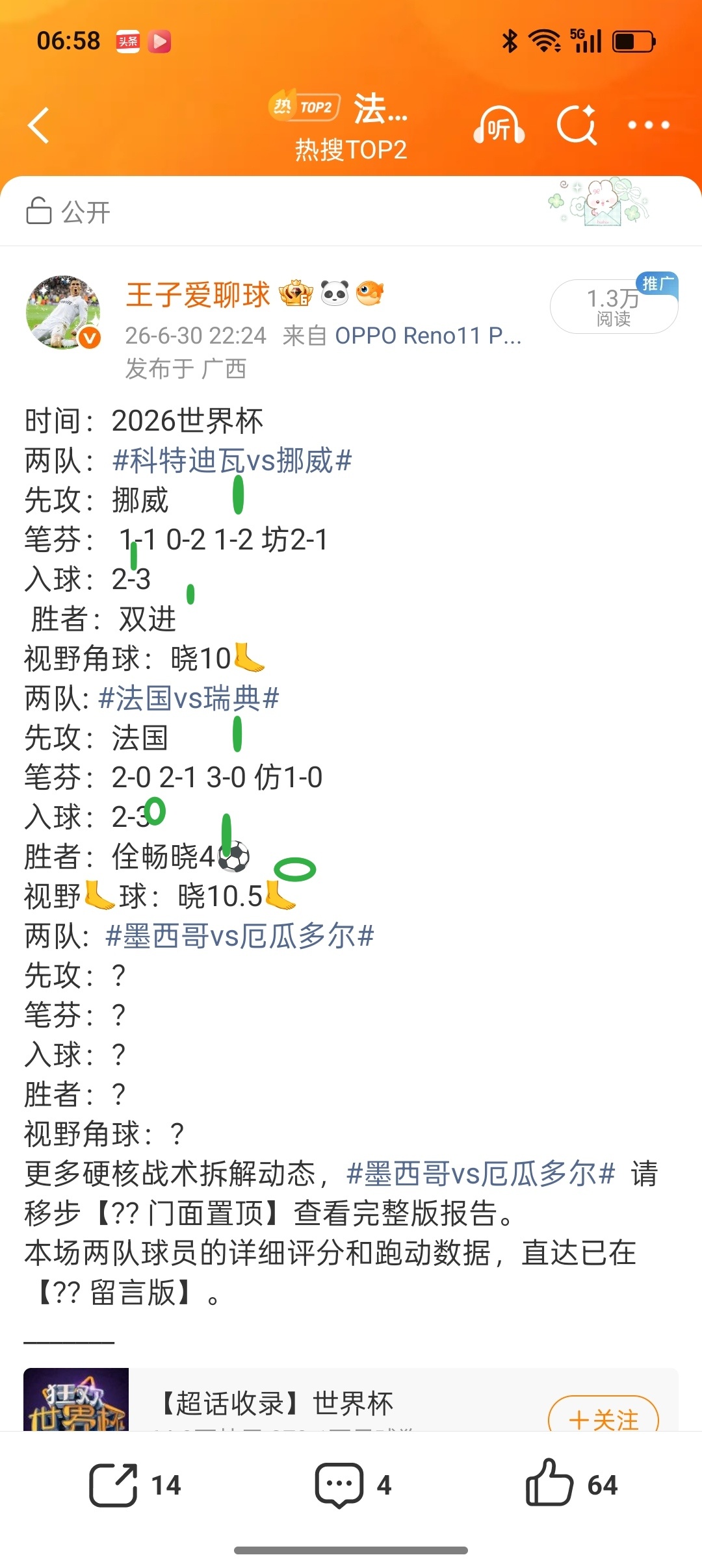 法国vs瑞典3-0绝杀瑞典！姆巴佩完虐瑞典防线 18球 还差梅西1球！法国4强之