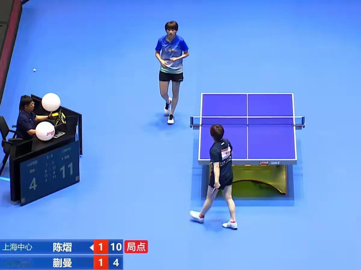 【蒯曼出现伤情，单打不敌陈熠】乒超雄安站，陈熠 2-1 蒯曼，11-8、8-11