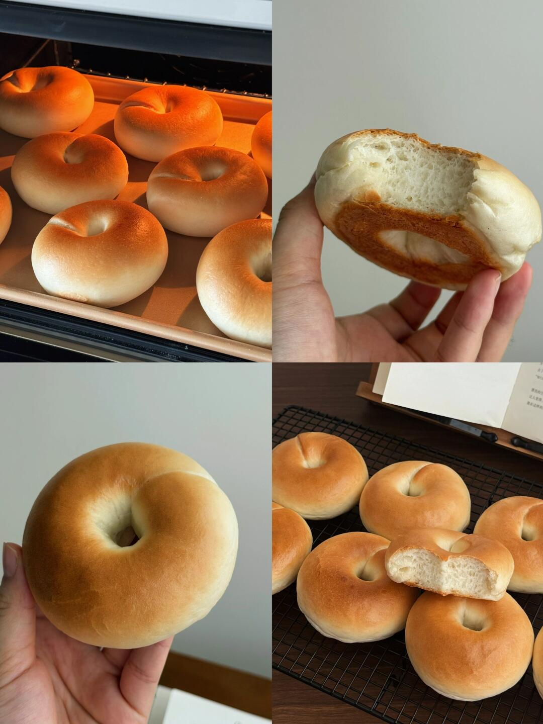 雨天在家做糯米贝果🥯是糯叽叽的口感