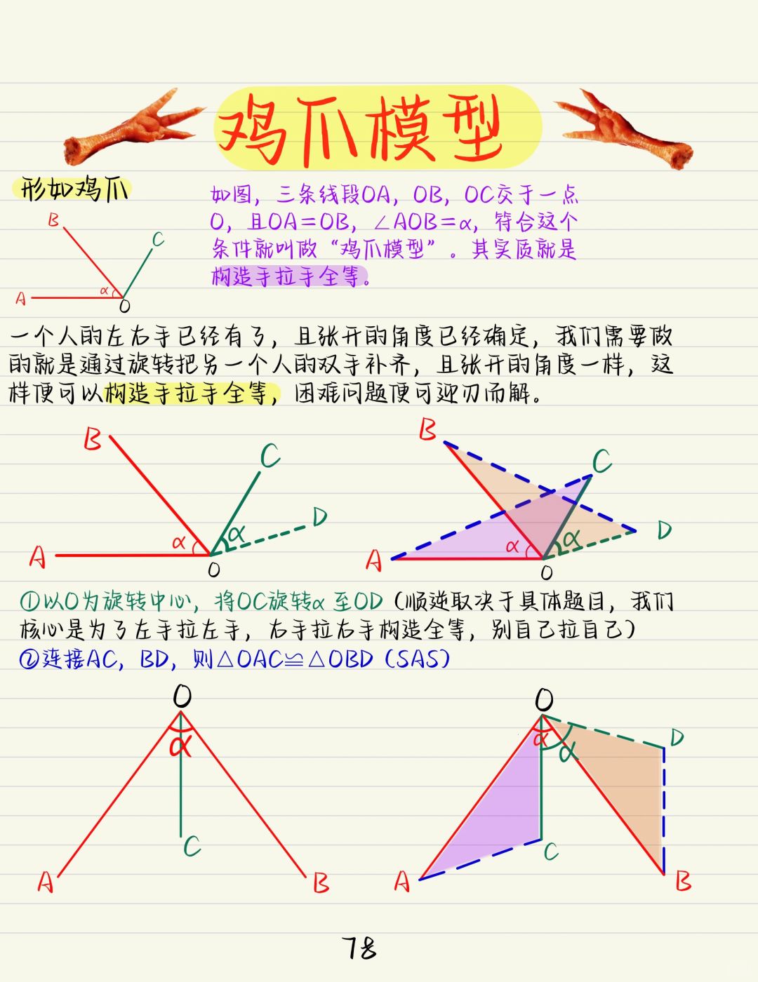 中考几何模型：鸡爪模型❗❗必考必会❗❗