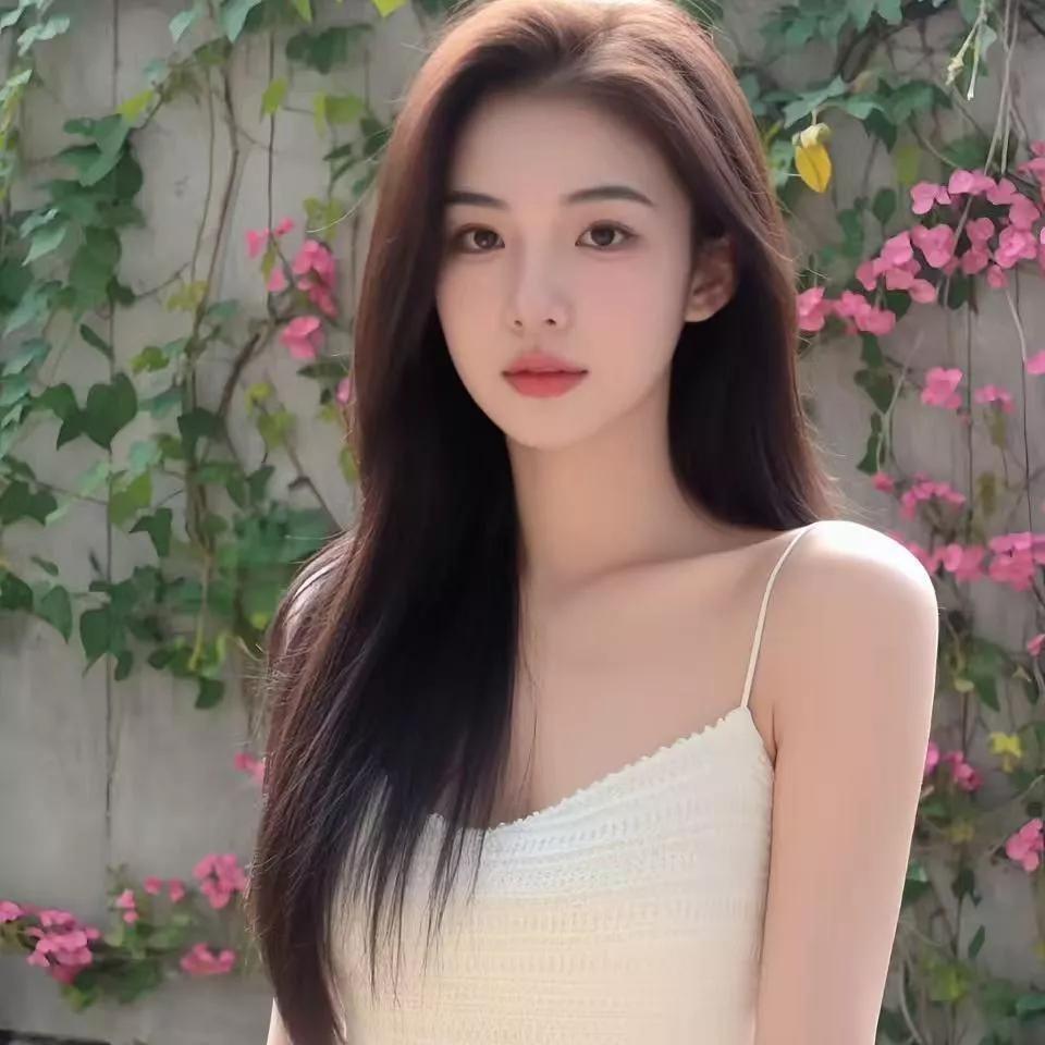 优雅白裙少女，静谧花丛中。阳光白裙少女 温柔白裙少女 白裙少女感 温柔白裙写真 