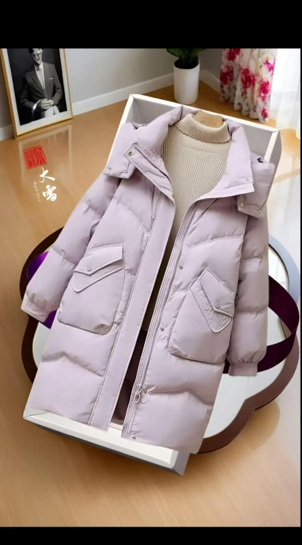 冬季新品棉服，温暖与时尚兼得  这款2024中长款棉服女可是不容错过的...