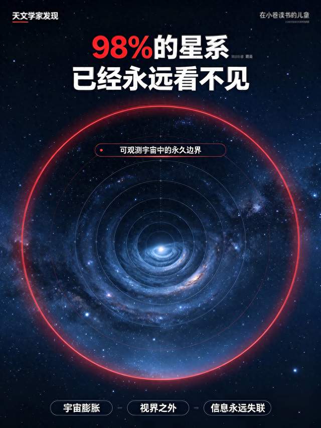 天文学家发现：宇宙中98%的星系，已经永远不可能被看见了