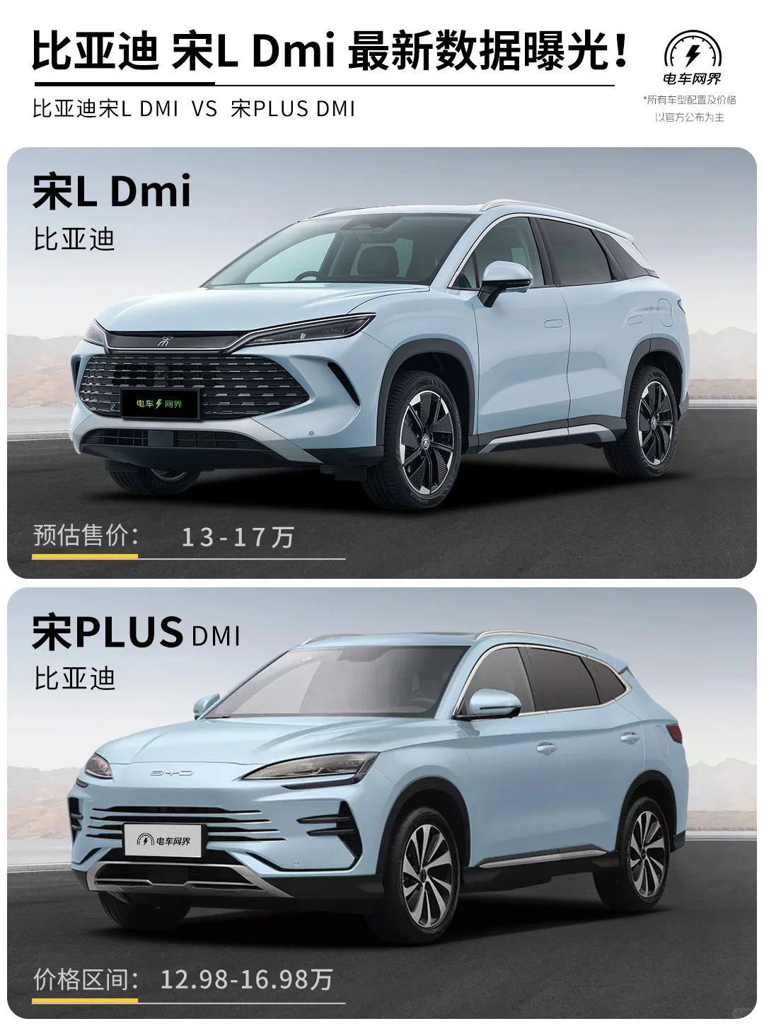 比亚迪宋l Dmi 最新外形数据曝光