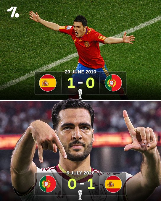 16年前，西班牙在世界杯16强赛中淘汰了葡萄牙，随后一路夺冠 🏆🇪🇸世界杯