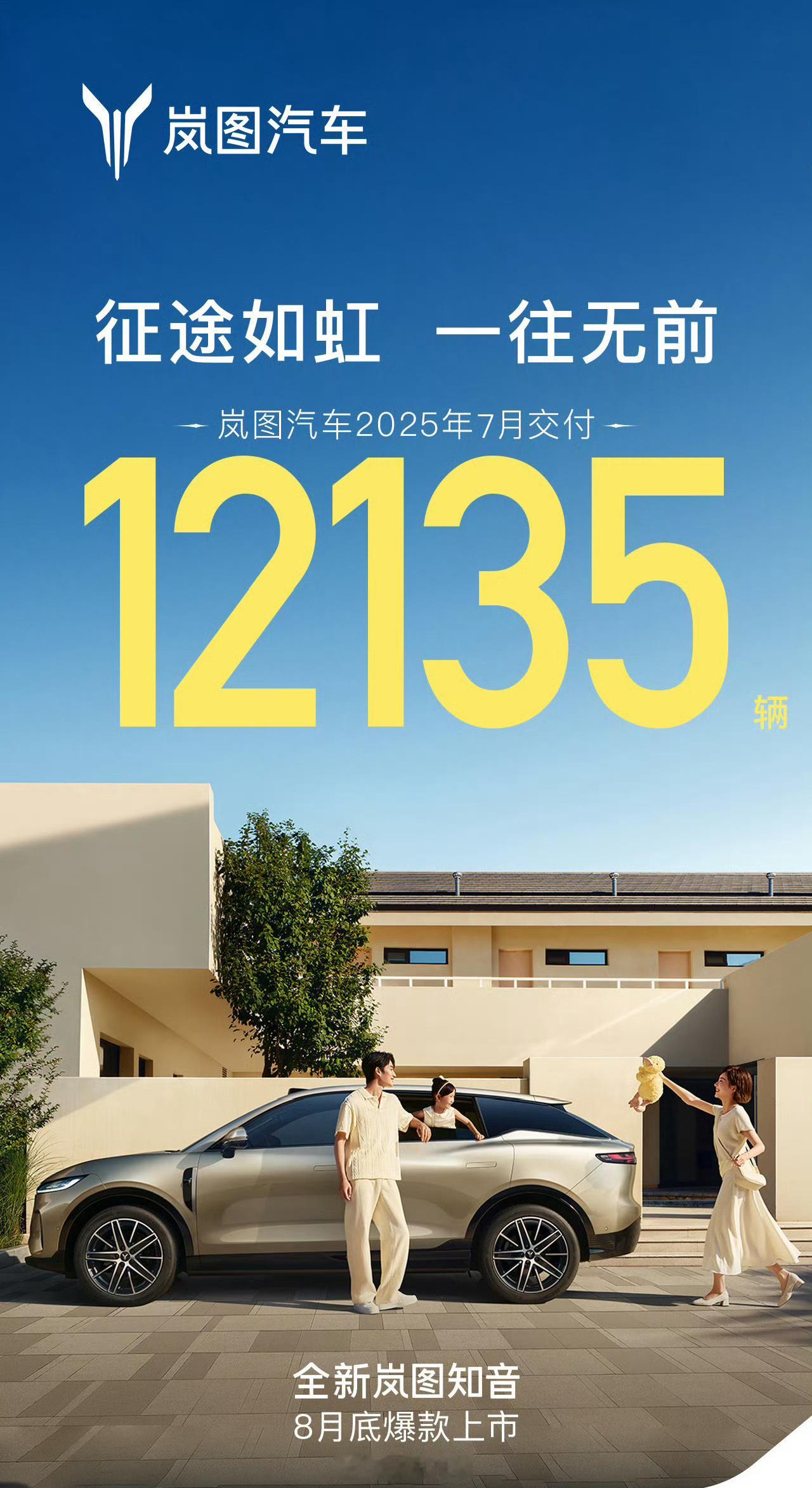 岚图7月交付12135台，FREE+开了个好头，上量还需要点时间接下来也看8月底
