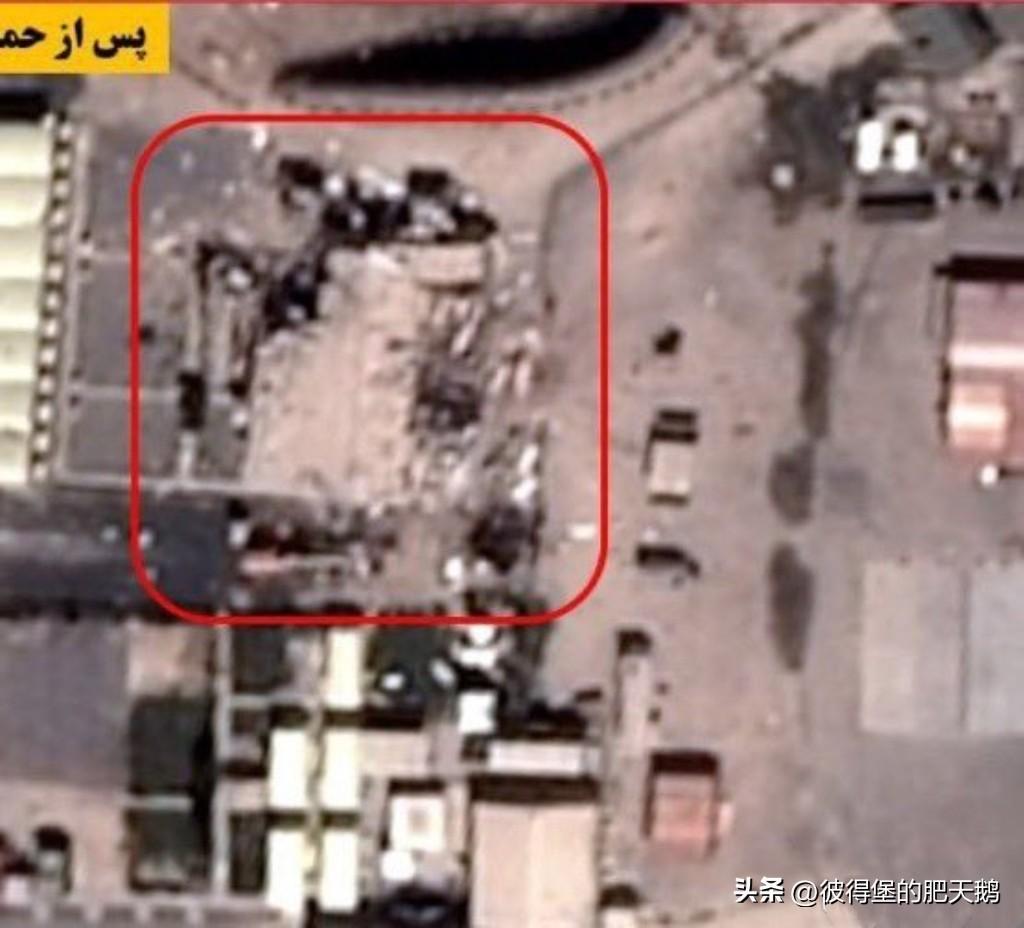 卫星图上科威特”比尔林军营”基地被摧毁的建筑，是美军在该基地的总部。
打击非常准