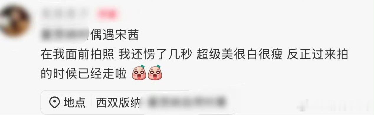 西双版纳偶遇宋茜 网友西双版纳偶遇宋茜西双版纳偶遇宋茜也太幸福了吧！又白又瘦状态