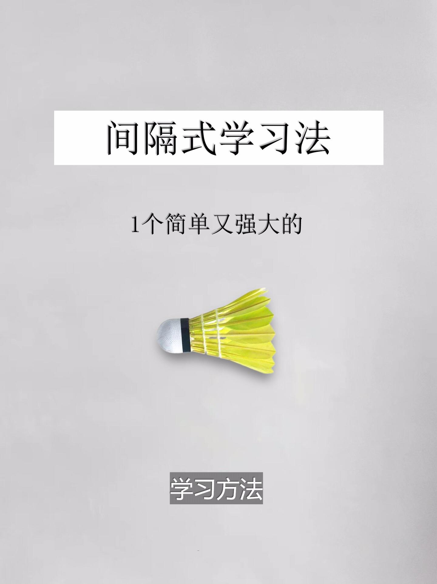 学习方法-间隔式学习法。