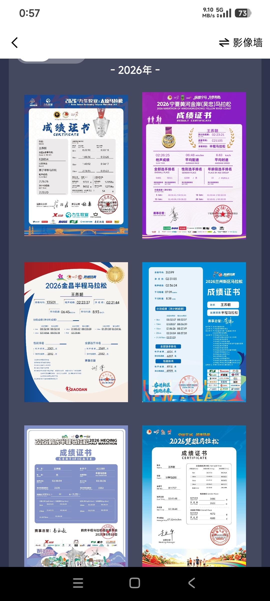 昨天（18号）西安马拉松半马比赛，是小民今年参加的第18场半马比赛，成绩不是很好