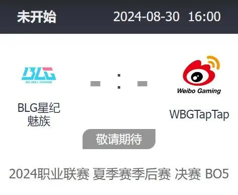 #BLG对战WBG##英雄联盟##2024LPL夏季赛# 夏决08月30日首发：