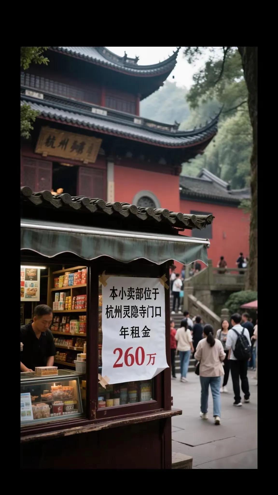 这个小卖部应该是全国租金最贵的把，一年260万，意不意外，惊不惊喜！
看了下，也