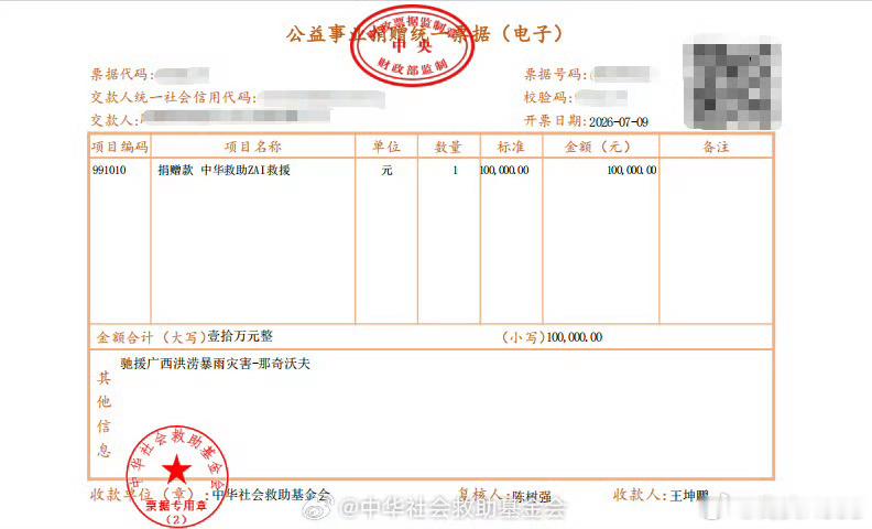 那奇沃夫捐款10万驰援广西洪涝灾区那奇沃夫广西