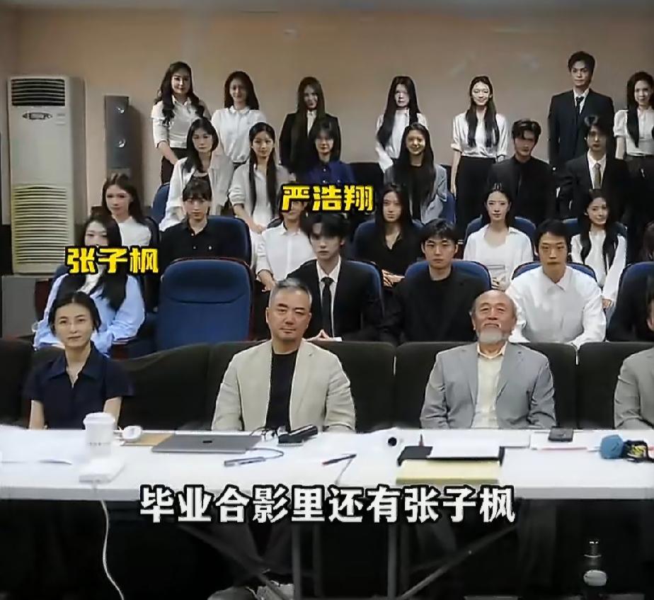 张子枫居然是严浩翔的答辩老师，印象中感觉他俩就是同龄人，还以为是同学之类的，没想