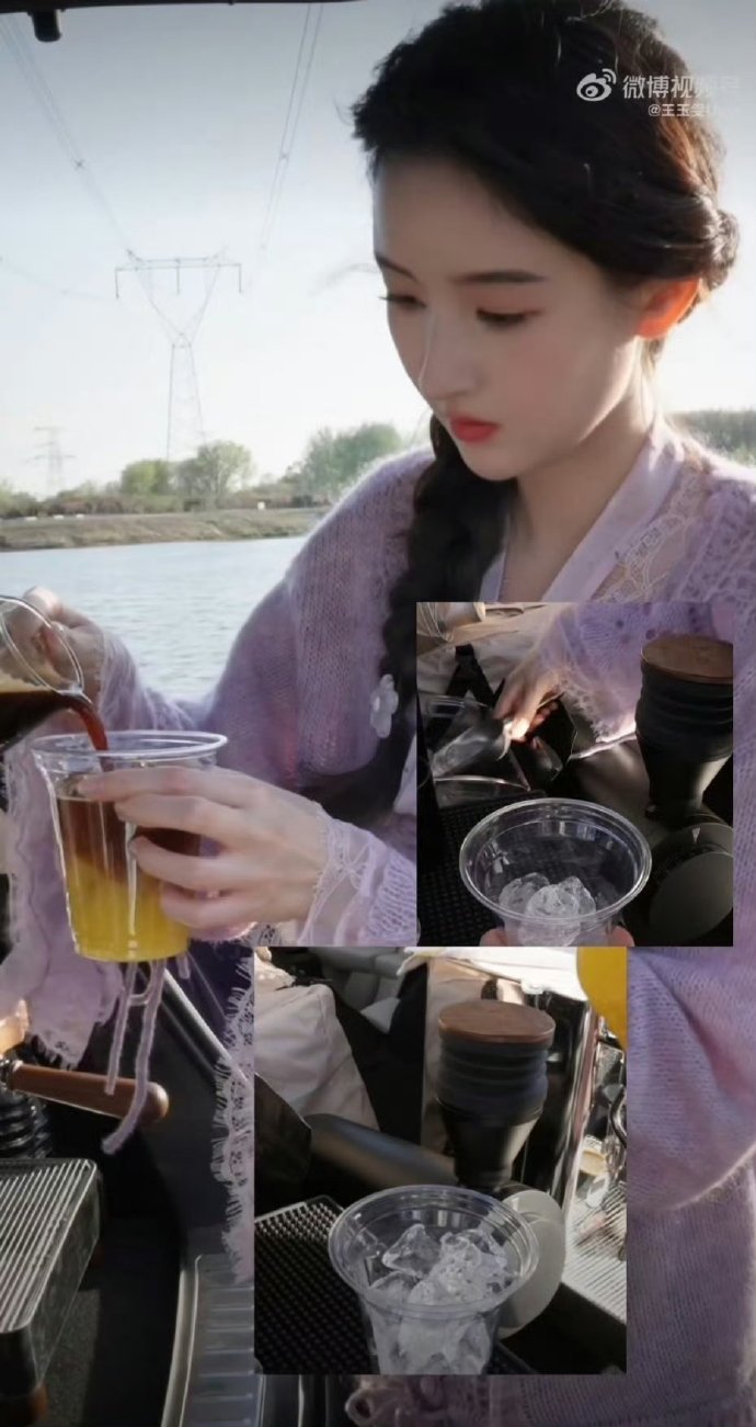王玉雯摆摊ootd王玉雯假如我支了一个咖啡小摊王玉雯摆摊 vlog有~一身紫色穿