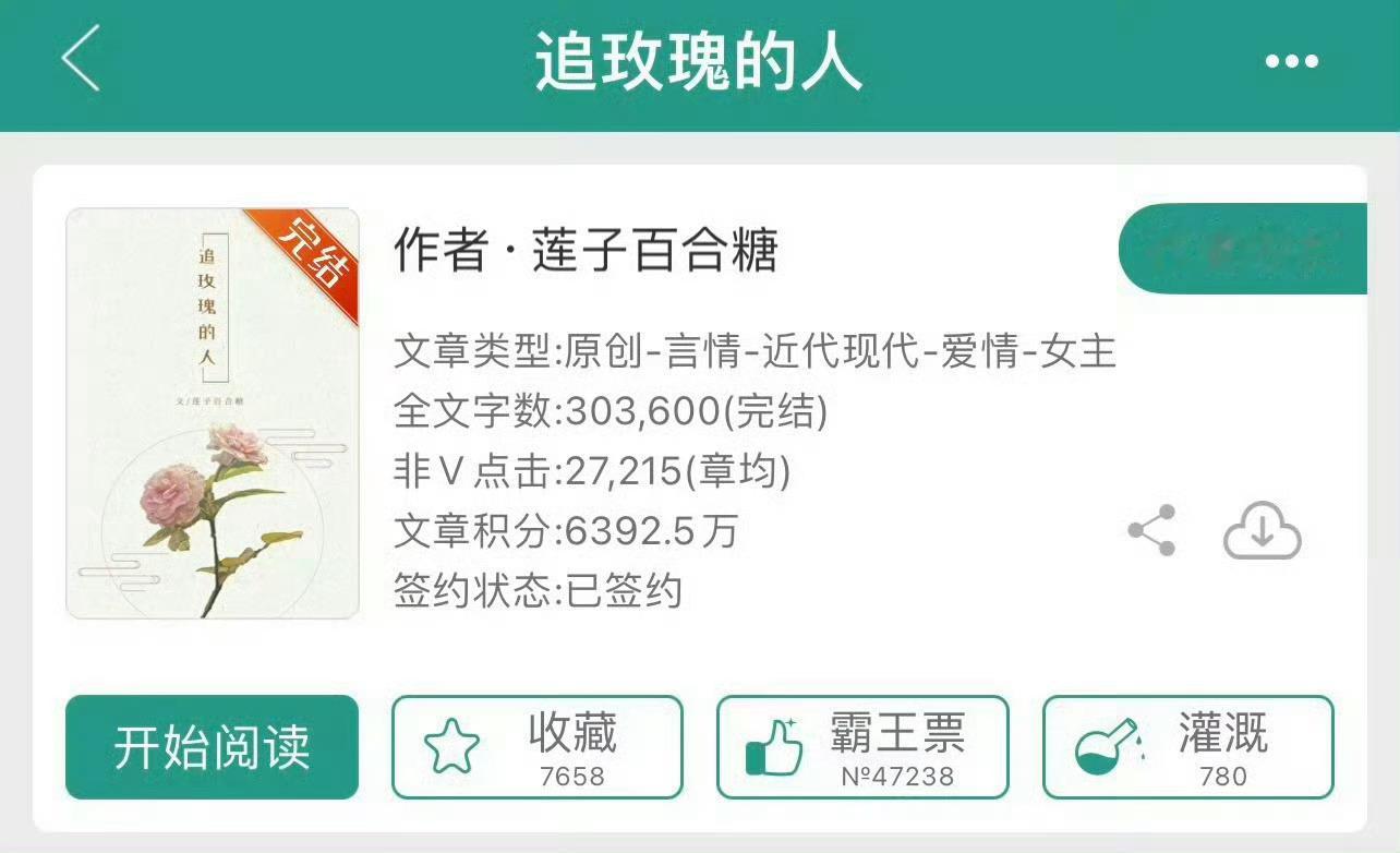 小说推荐：《追玫瑰的人》 作者:莲子百合糖简评：荆棘玫瑰vs浪子回头，追妻火葬场
