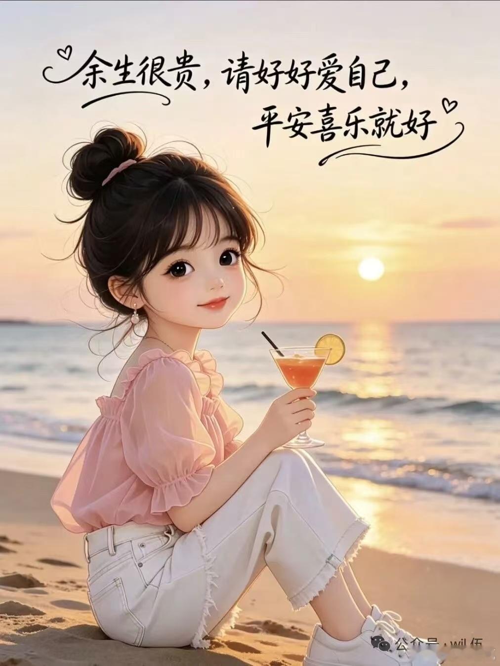 每天摸鱼打卡日月凑成年，凡事顺自然，漫步人生路，心宽能撑船，亲人，好友一生缘，牵