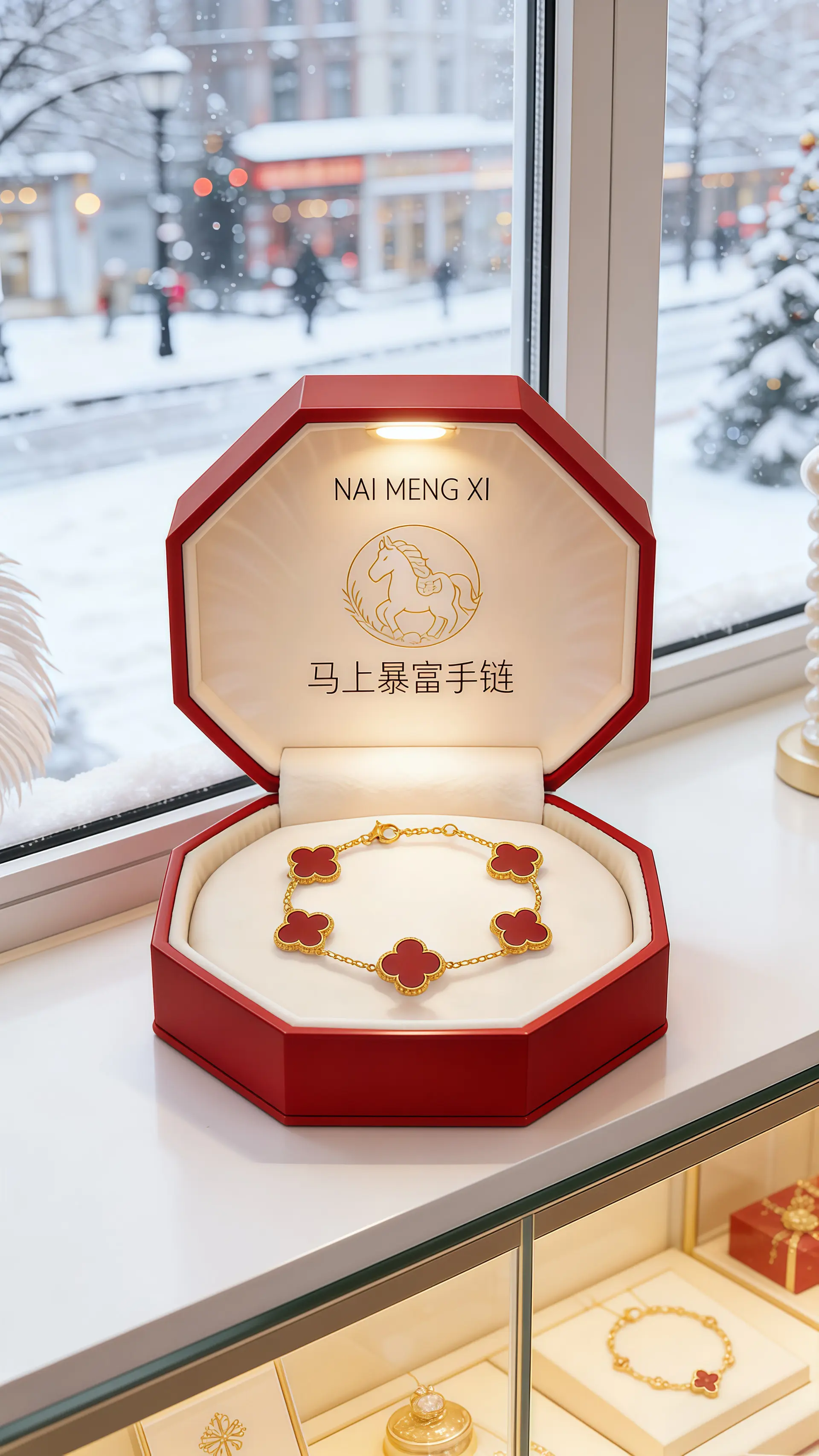 马年手链本命年红绳新年开运首饰红玛瑙手链情人节礼物