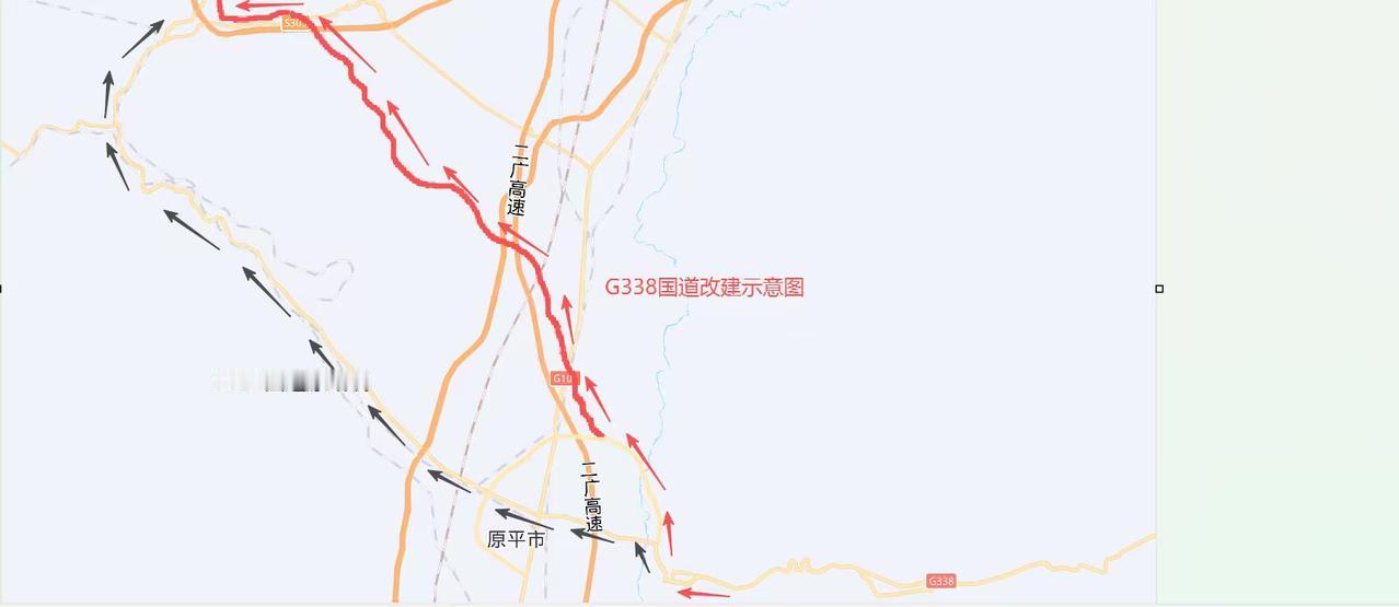 国道338线原平西镇至段家堡段（庙岭梁桥隧群）改线


起点：位于原平市西镇北贾