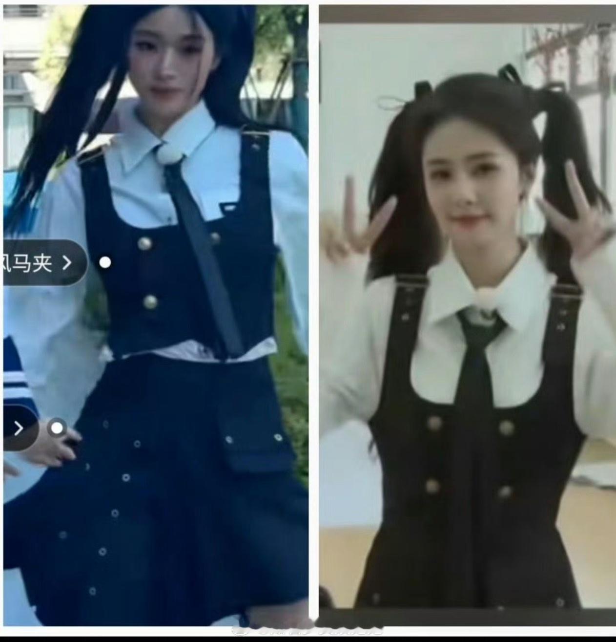 太有才了！跑男居然撞造型了！这造型师还挺心有灵犀的，估计她俩内心都无语死了。白鹿