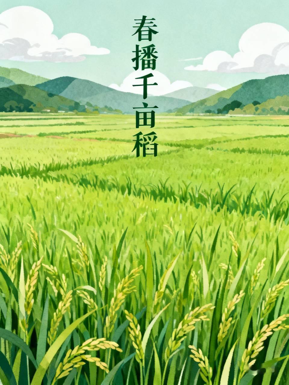 上联“春播千亩稻”一出，瞬间勾起了我对对联的兴趣。我觉得有几组下联特别合适。
“