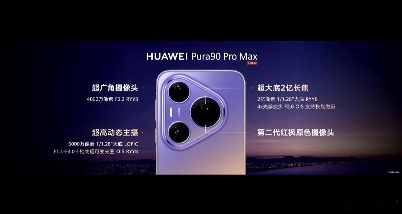 华为Pura90 Pro和Pura90 Pro Max的影像规格如图 