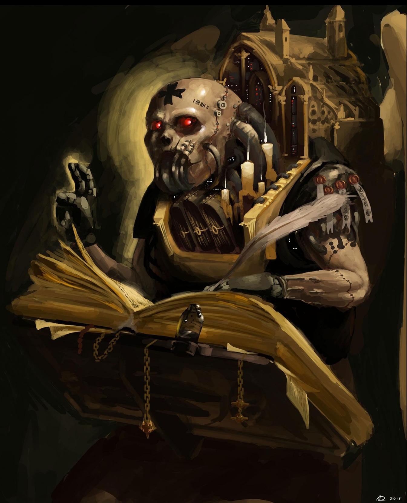 战锤40k 黑色圣堂修道士机仆by heshoid5 