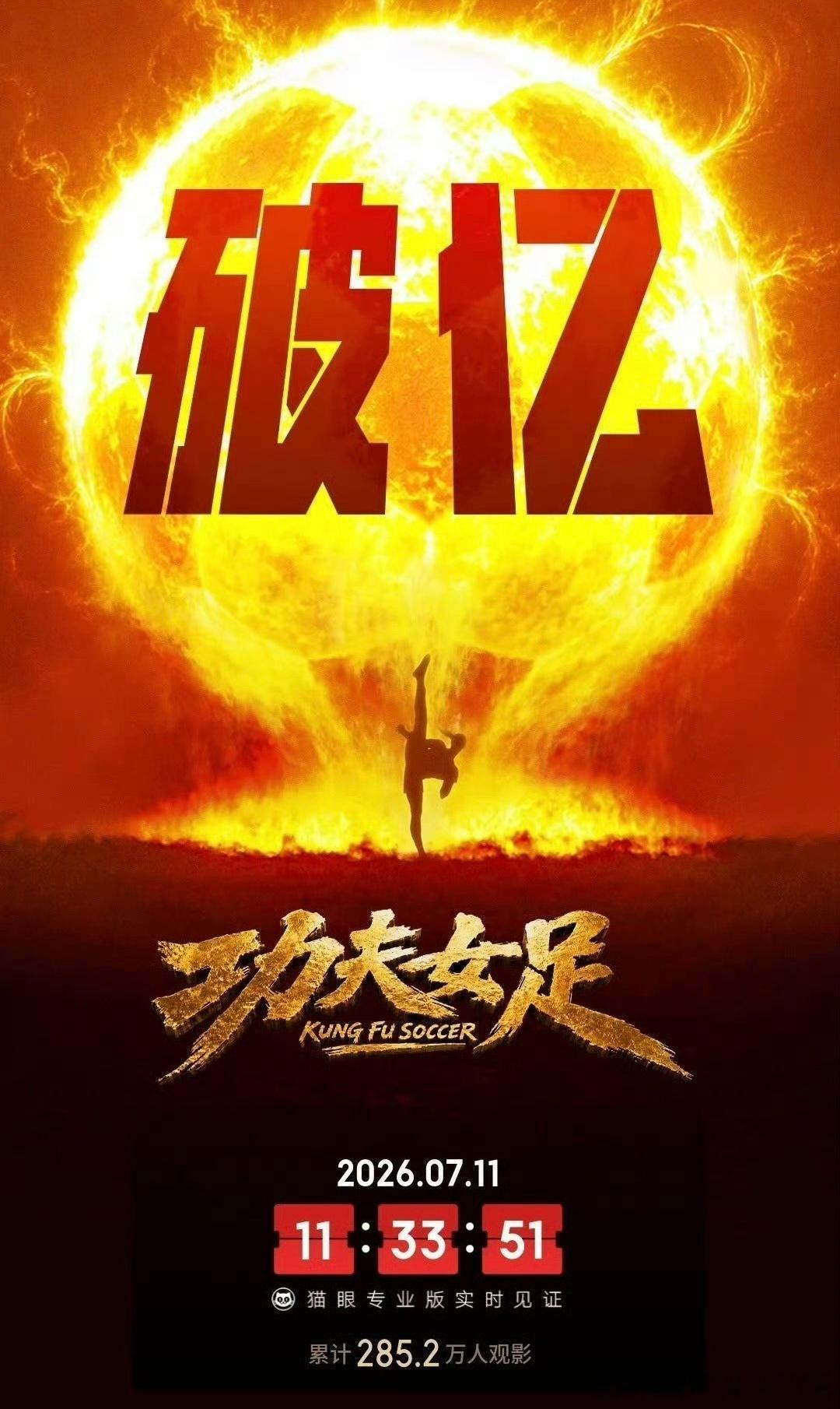 功夫女足票房 今天破亿了，你去看了没 