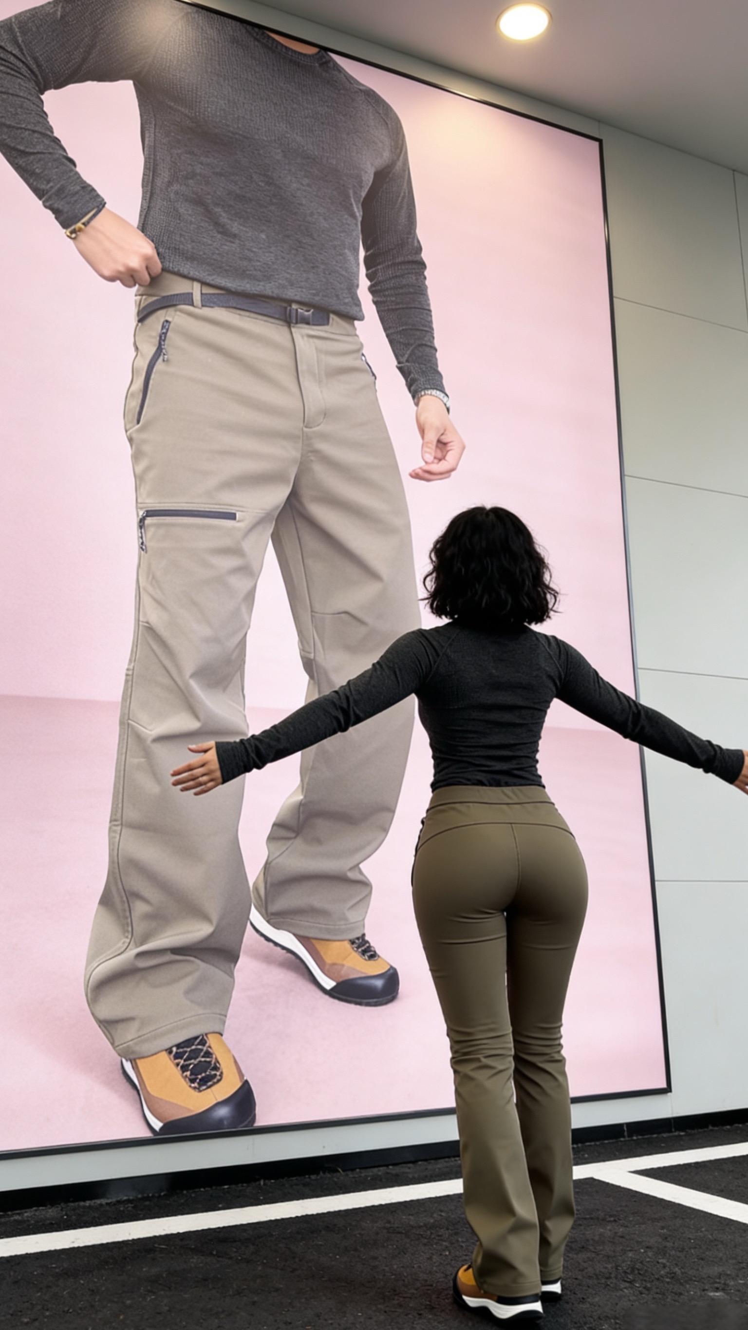 秋冬网眼加厚伽马冲锋裤户外三防拉链口袋直筒休闲裤百搭宽松