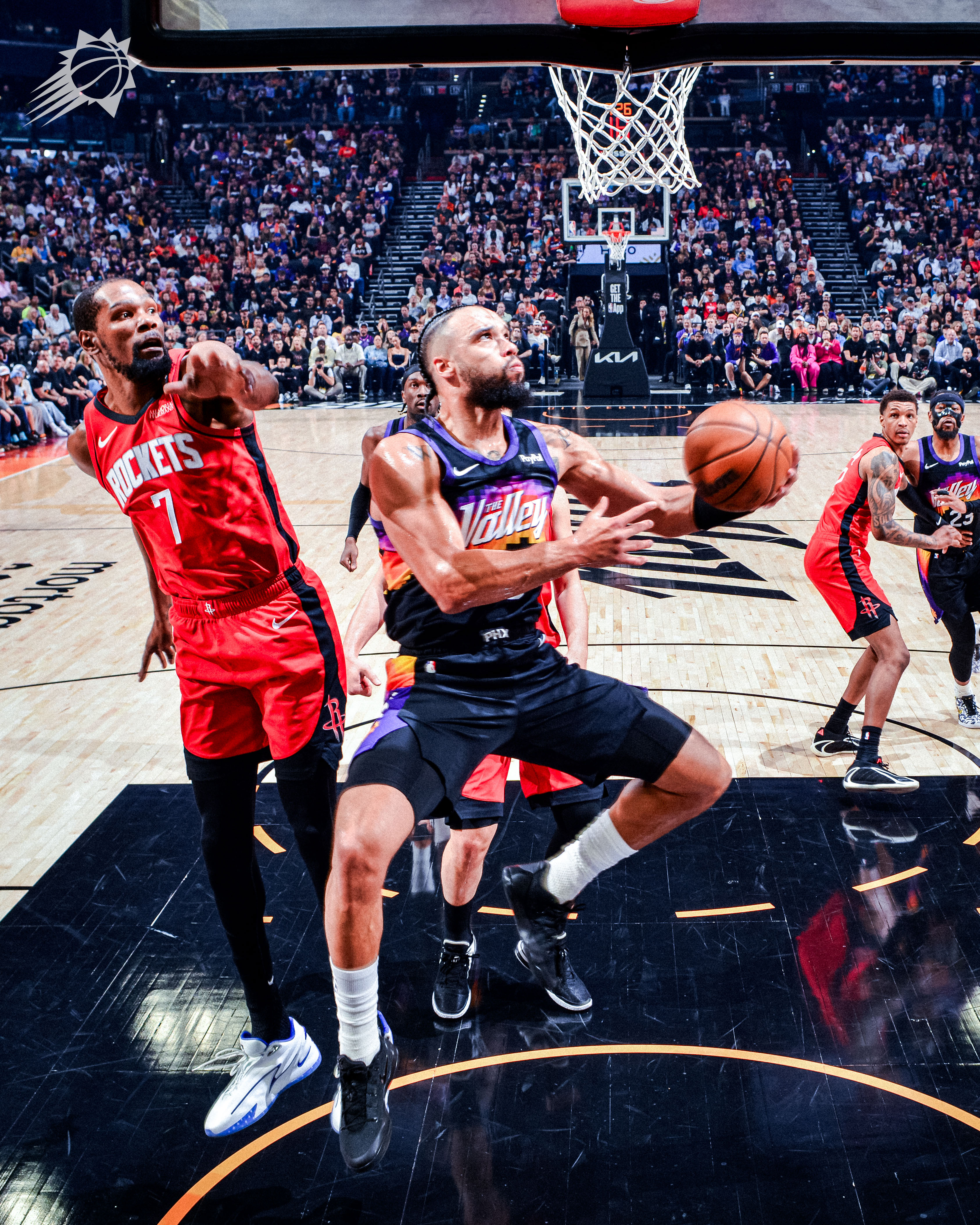 火力不减 32:13领先，奥特教练暂停调整菲尼克斯太阳 ｜旭日东升 ｜火箭vs太