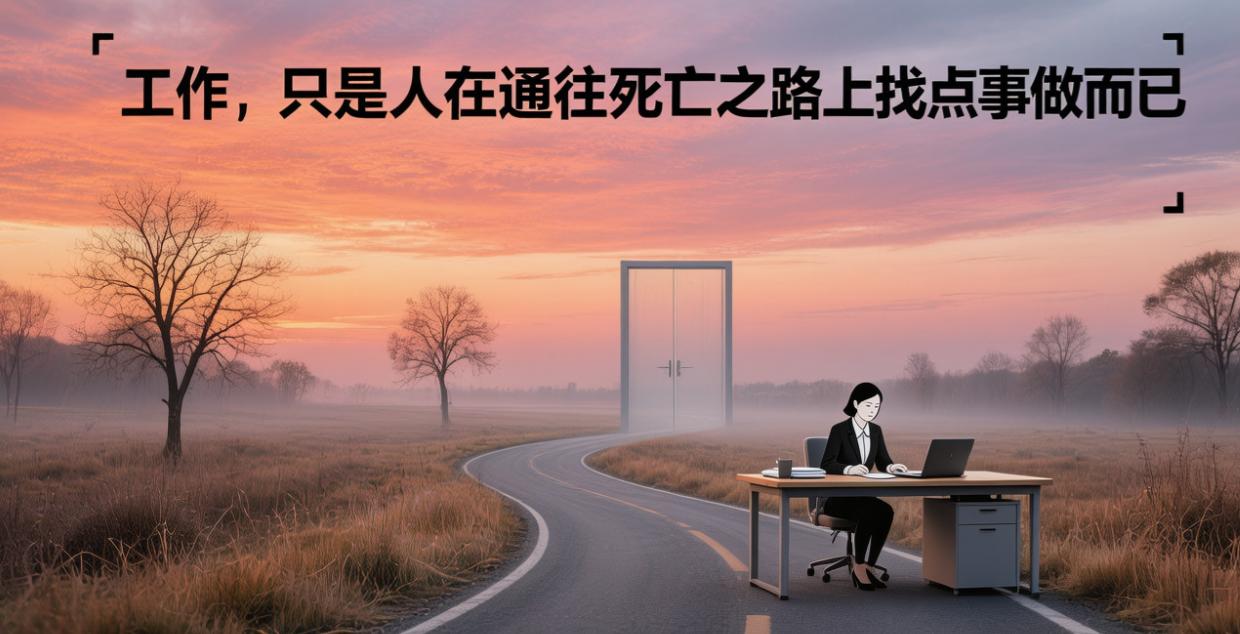 工作，只是人在通往死亡之路上找点事做而已。
于多数人来说，为什么工作这个话题其实