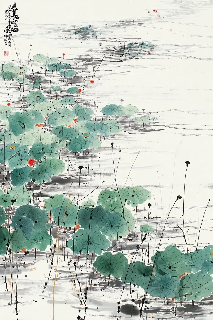 莲叶何田田。除此之外，语言都是多余。 