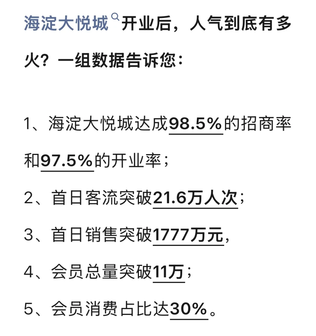 海淀大悦城开业，涌入21万人