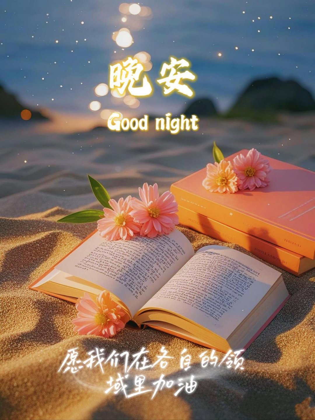 晚安 夜晚的烟火气慢慢散了，心里的那些事就交给晚风去吹。希望你这一夜睡得安稳，啥