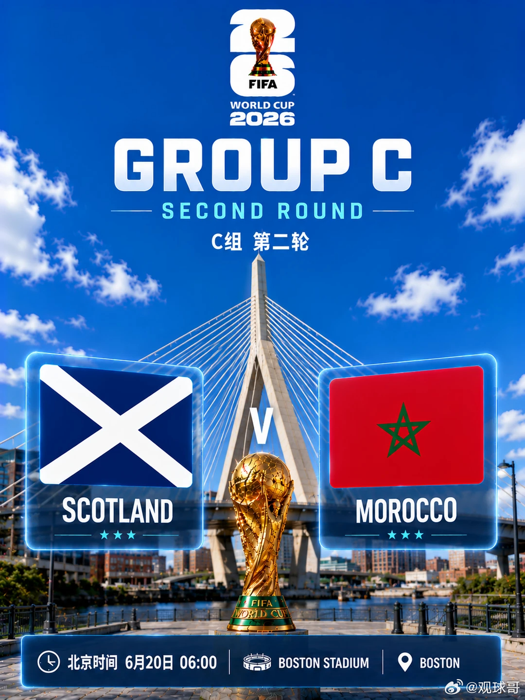 时隔28年的清算！⚽️030：世界杯场次：苏格兰vs摩洛哥 开球：摩洛哥🇲🇦