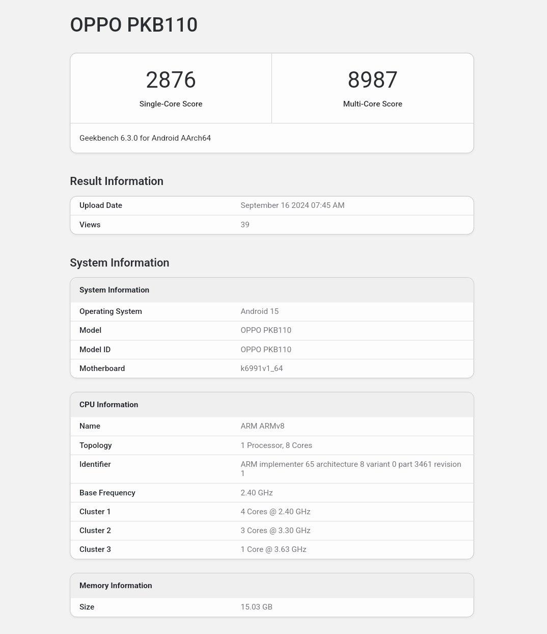天玑9400首个跑分出来了（跑分机型OPPO Find X8），单核2800分，