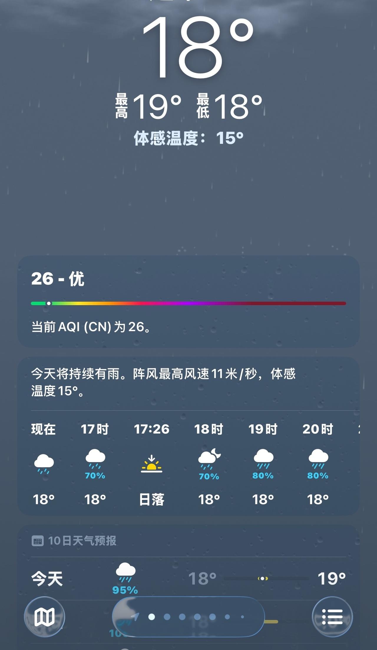 又湿又冷