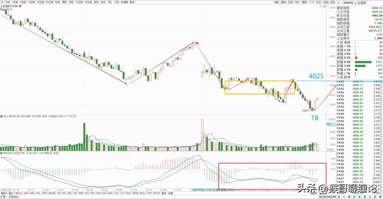 大盘今天低开低走，小幅放量下跌，外围动荡加剧，进一步引发了资金的避险情绪，盘中更