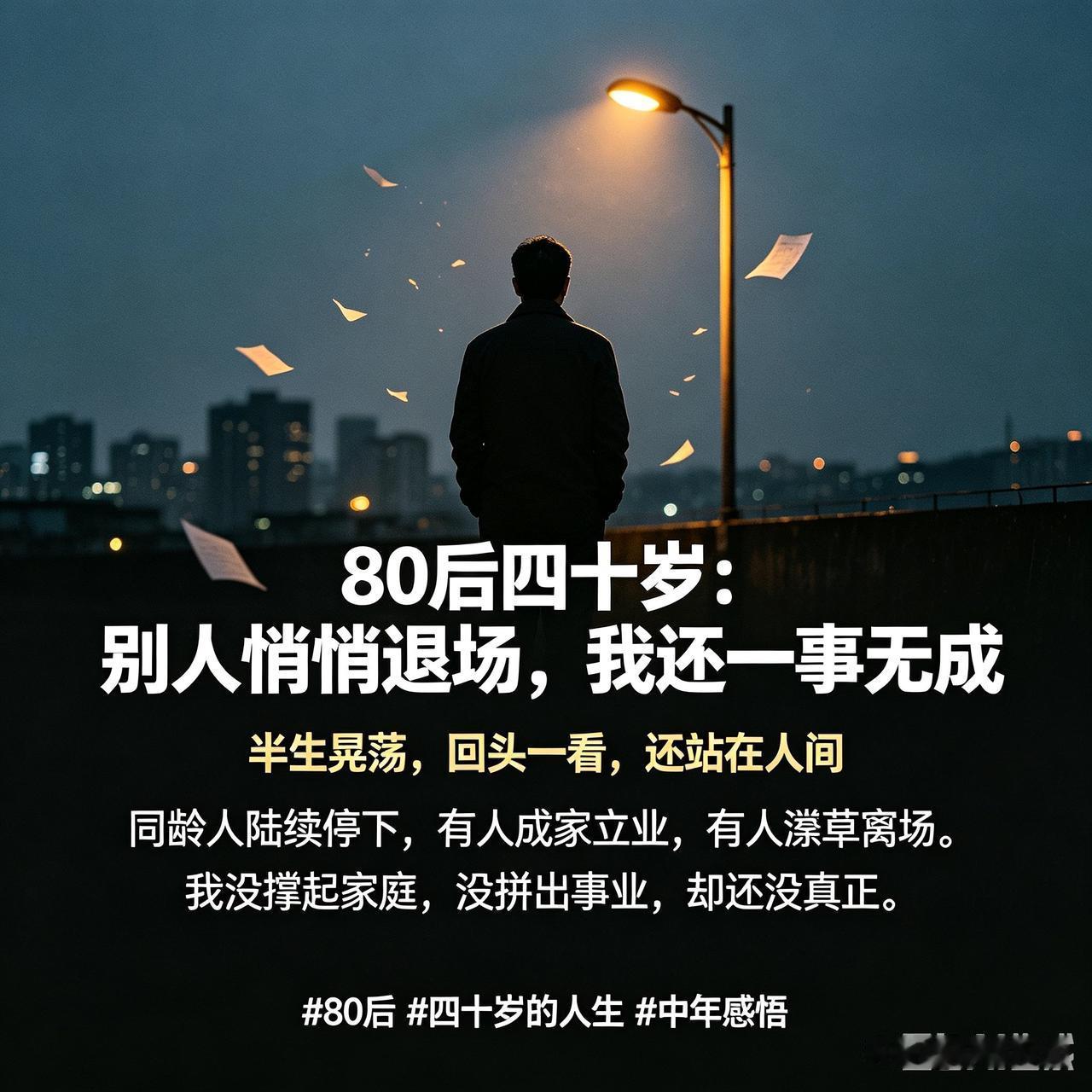 我80后四十岁：别人悄悄退场，我还一事无成

不知不觉，身为80后的我，已经稳稳